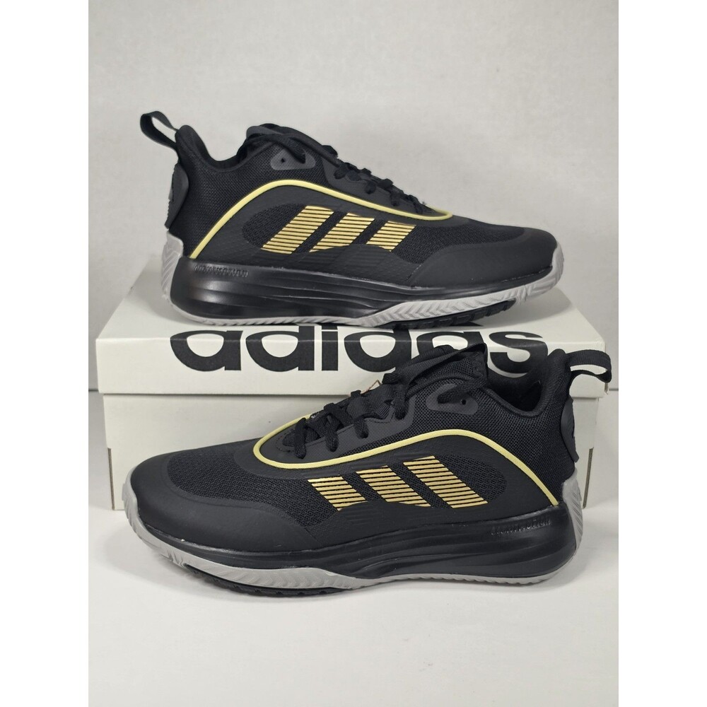 Adidas Men's Own The Game 3.0 Basketball Shoes Sz 8 Core Black Gold IF4566